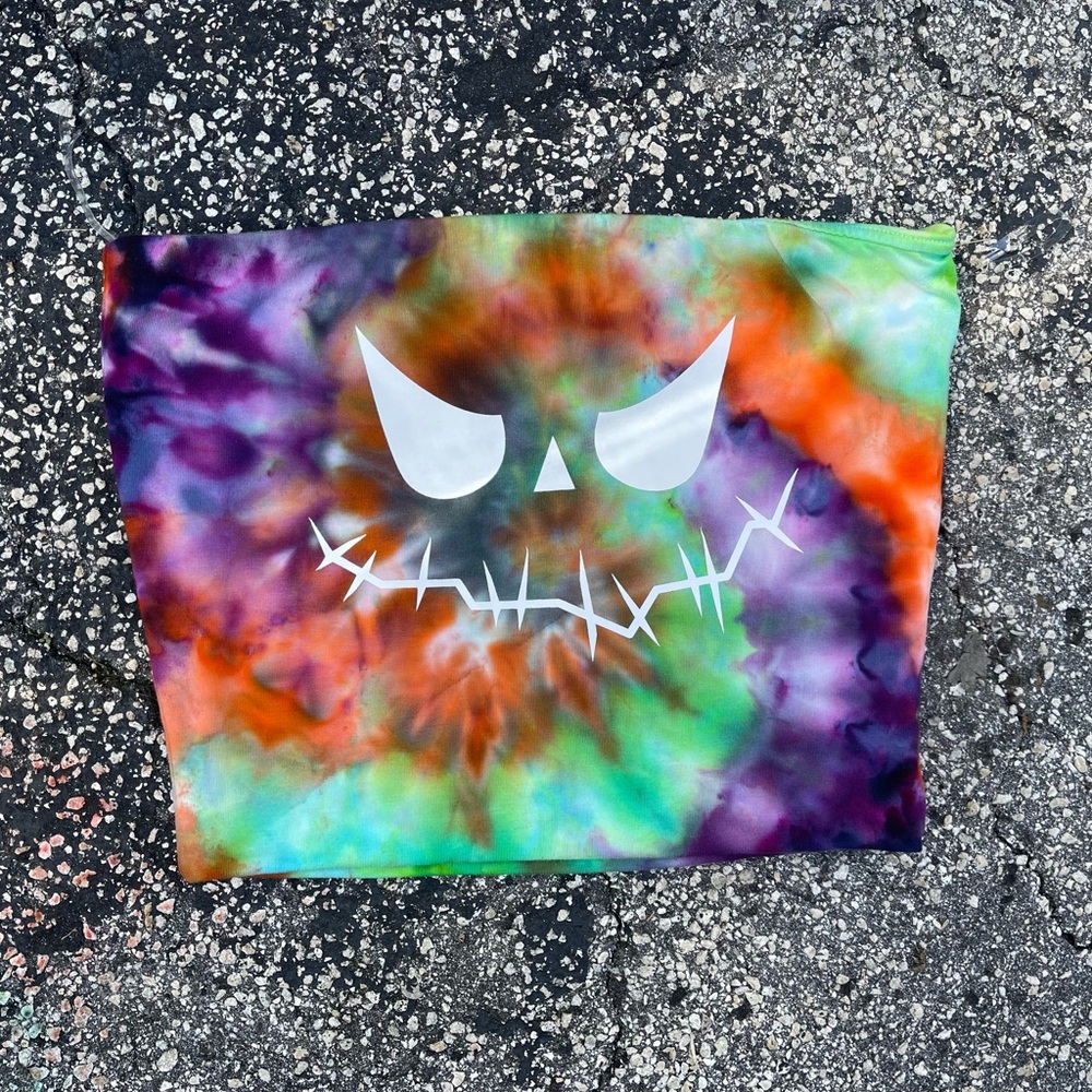 Halloween Tie Dye Crop Top